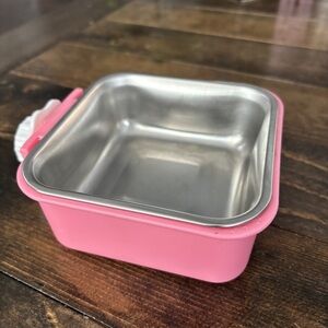Pink Stainless Steel Food/Water Container
